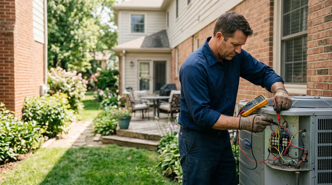 HVAC technician working near Hertel, WI